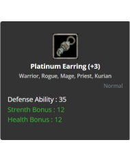 Platinum Earring
 +-+3