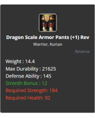 Dragon Scale Armor Pants
 +-+1 Rebirt