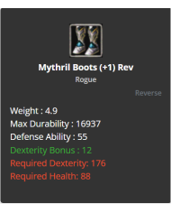 Mythril Boots
 +-+1 Rebirt