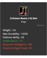 Crimson Boots
 +-+5 Rebirt