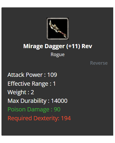 Mirage Dagger (+11) Rev