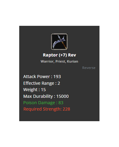 Raptor (+7) Rev