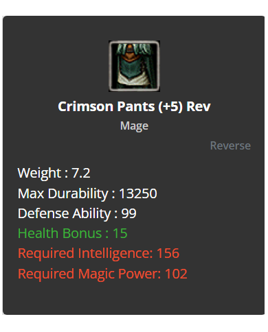 Crimson SET (+5) Rev