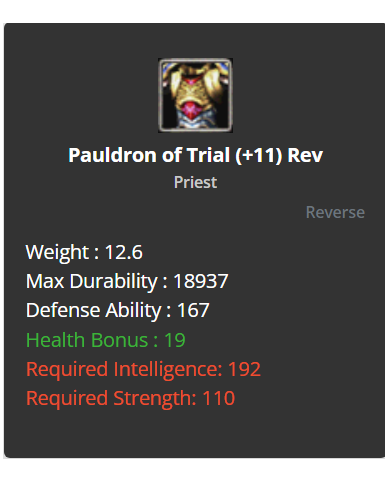 +11 Priest Trial Set