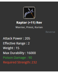 Raptor (+11) Rev