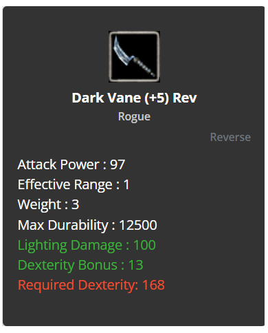 Dark Vane (+5) Rev