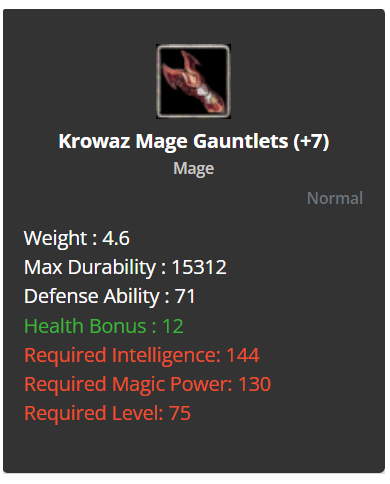 Mage Krowaz / Holy / Chitin Karma Set