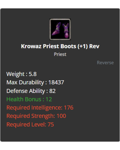 Krowaz Priest Set(+1) Rev