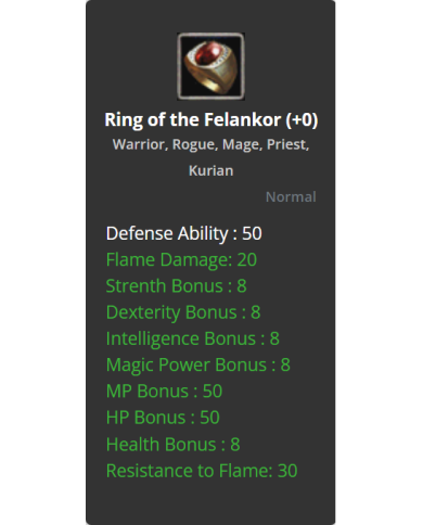 Ring Of The Felankor +0 (DUAL)