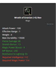 Wrath Of Erenion +5 Rev