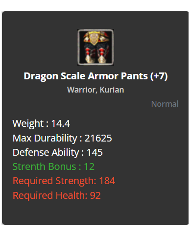 Dragon Set +7 / Sos +2