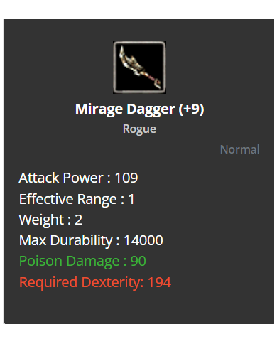 Mirage Dagger +9