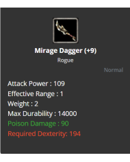 Mirage Dagger +9