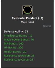 Elemental Pendant +2