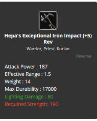 Hepa's Iron Impact +5 Rev