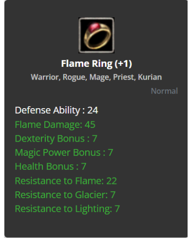 Flame Ring +1 (DUAL)