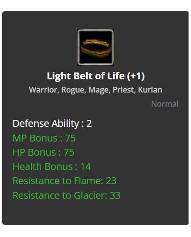 Light Belt Of Life +1