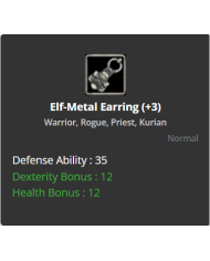 Elf-metal Earring +3