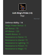 Lich King's Pride +2