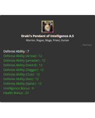 Draki's Pendant Of Intelligence A.S