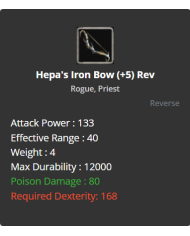 Hepa's Iron Bow +5 Rev