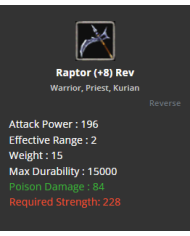 Raptor +8 Rev