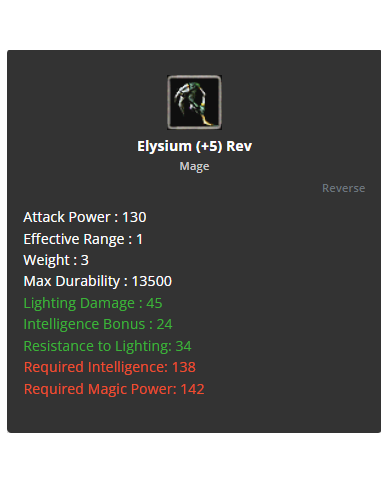 Elysium +5 Rev