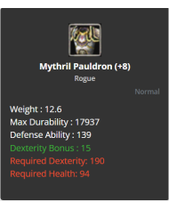 Mythril Pauldron (+8)