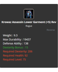 Krowaz Assassin Set +5 Rev