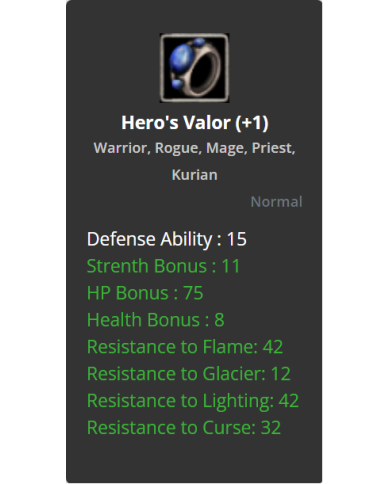 +1 Hero's Valor