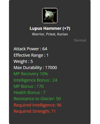 +7 Lupus Hammer