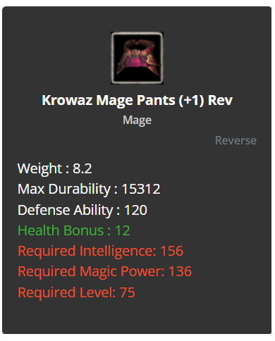 Krowaz Mage Set +1 Rev