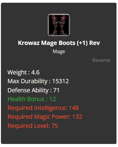 Krowaz Mage Set +1 Rev