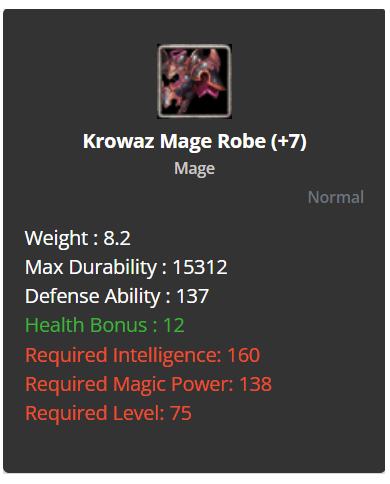 +7 Mage Krowaz Set