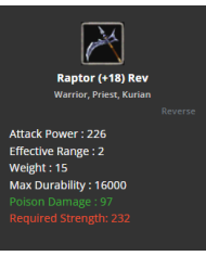 Raptor +17 (reverse)