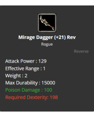  +21 (reverse) Mirage Dagger