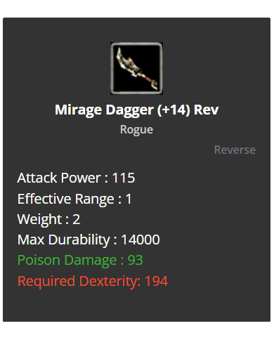 Mirage Dagger +14 (reverse)