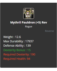 Mythril SET +5 Reb.