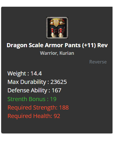 Dragon Scale Armor Pants +11