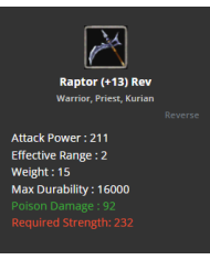 +13 Reverse Raptor