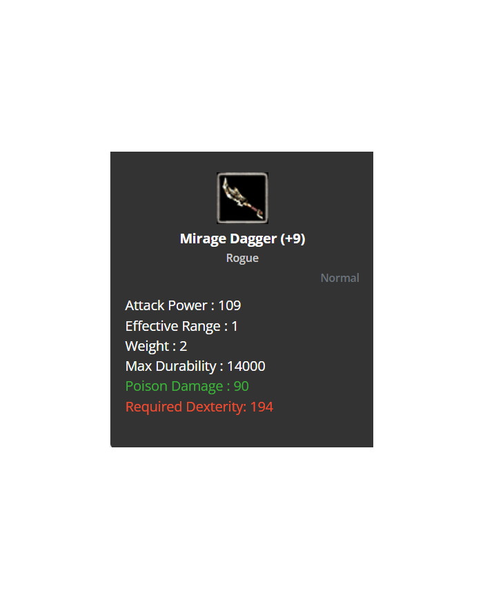 Mirage Dagger +11