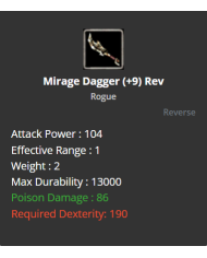 +9 Reverse Mirage Dagger