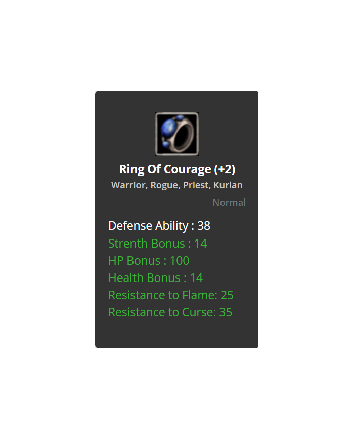 +2 Ring of Cougrage