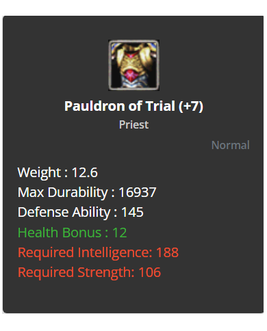 +7 Priest Trial Set