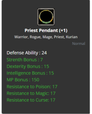 +1 Priest Pendant