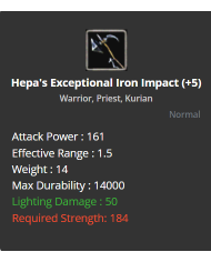 Hepa's Exceptional Iron Impact +5 rev