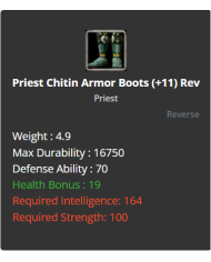 +9 Priest Chitin Boots