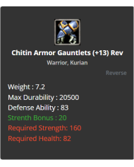 Warrior chitin set 