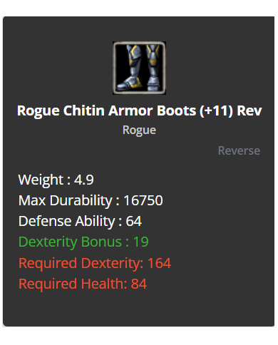 rogue chitin set 