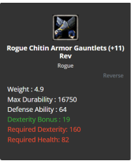 rogue chitin set 